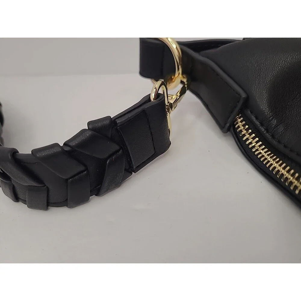 Zola Black Purse Vegan Leather Crescent Crossbody or Shoulder Bag Jules Kae.